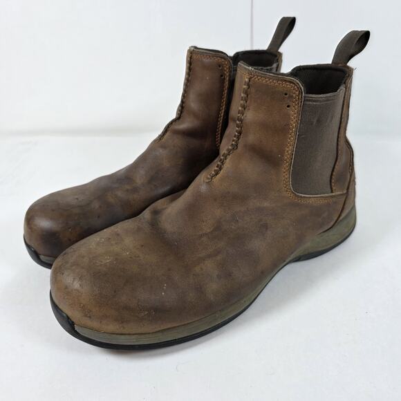 Red Wing Men's 10.5 D Brown Leather Boots 6711 Steel Toe Work Safety slip on - Picture 4 of 12